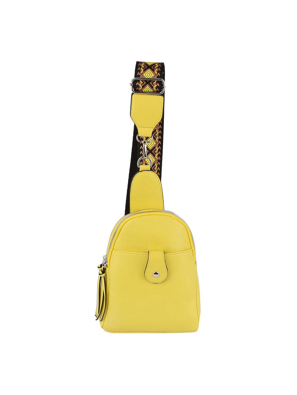 Guitar Strap Sling Crossbody Backpack: Red