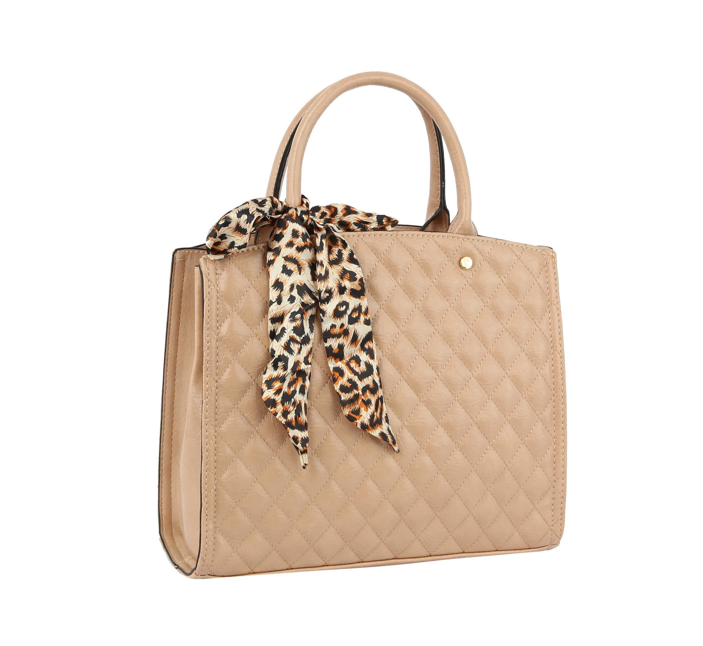 Fashion Double Compartment Quilted Satchel: Purple / ONE SIZE