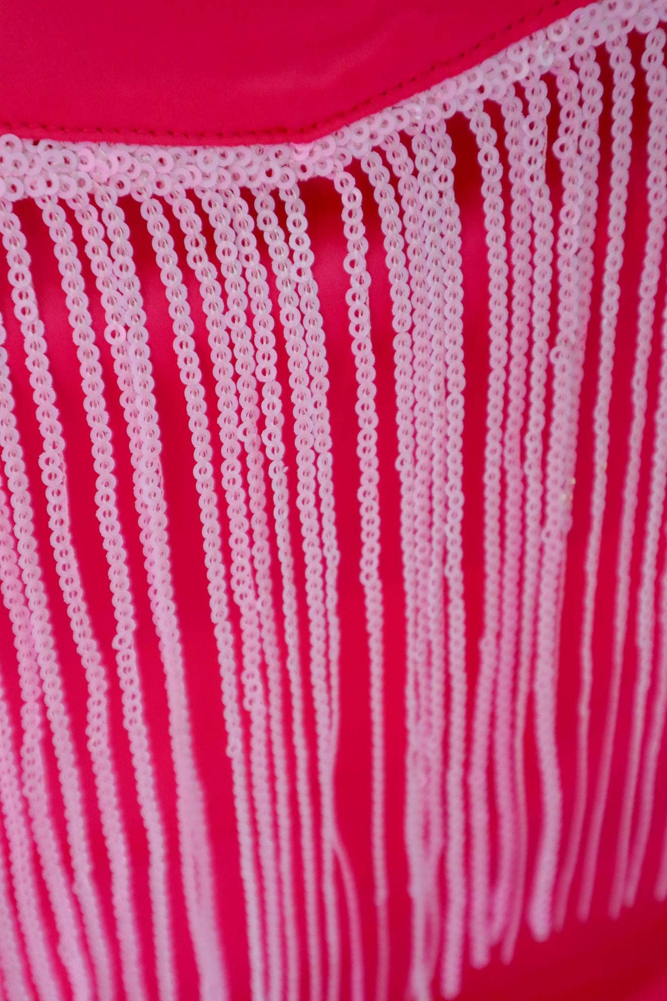 MK376 Fringe Western Shirt: Hot Pink