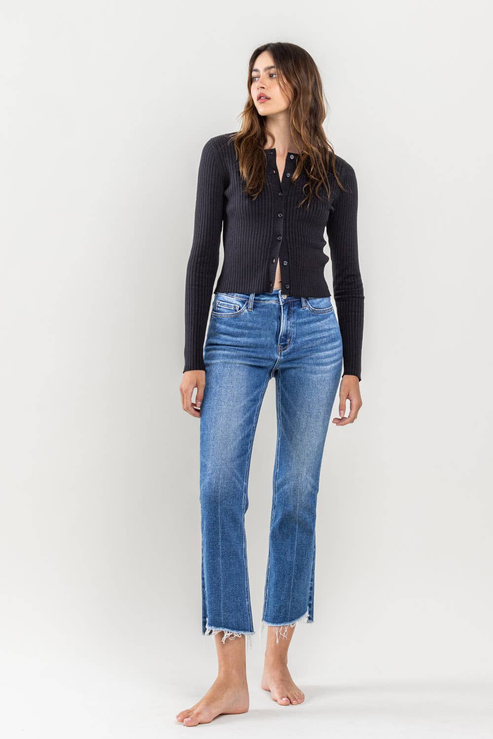 HIGH RISE KICK FLARE  JEANST5910: ENCOURAGINGLY / 28