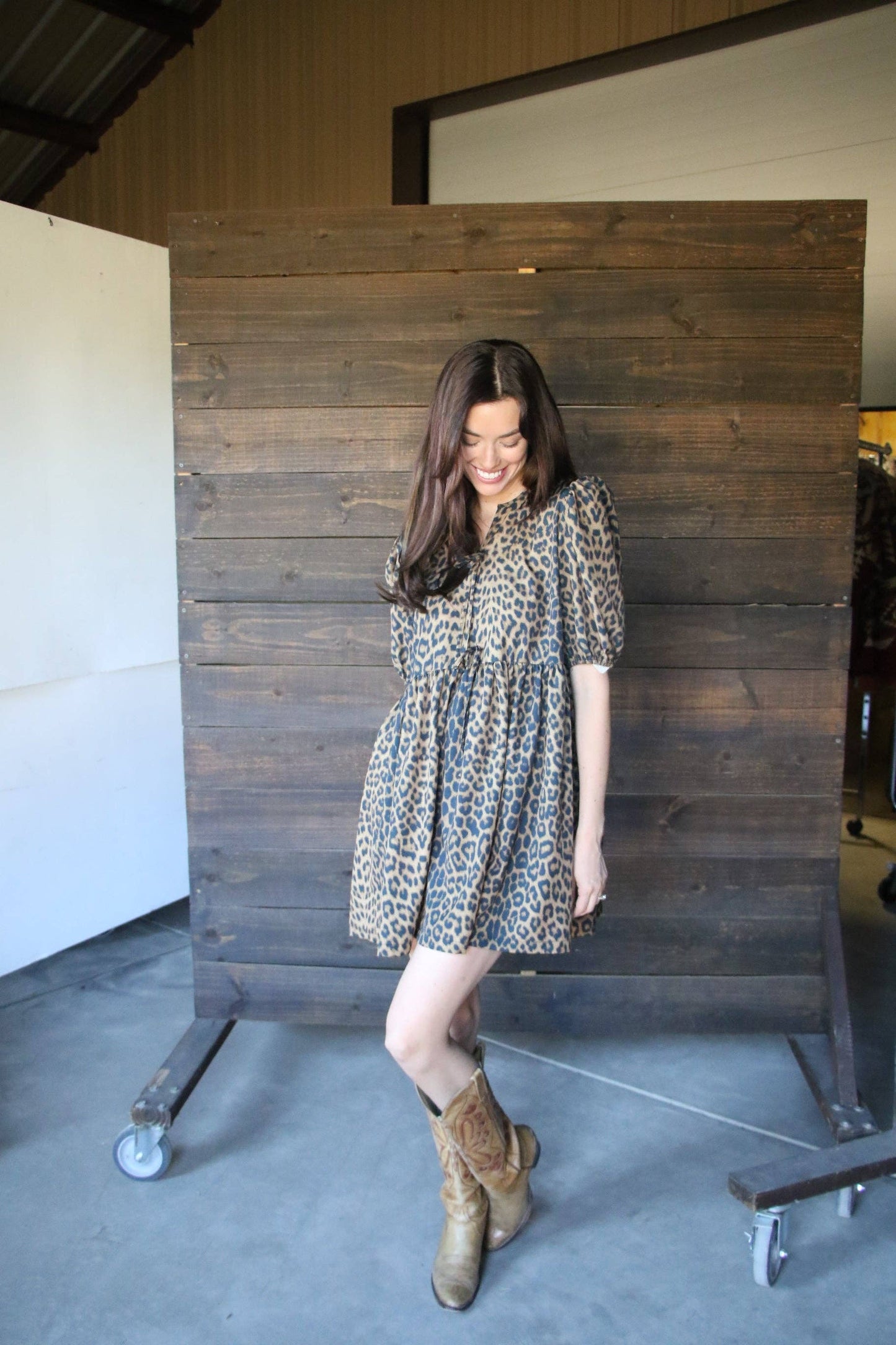 TH75 CHEETAH FRONT TIE DRESS(6)