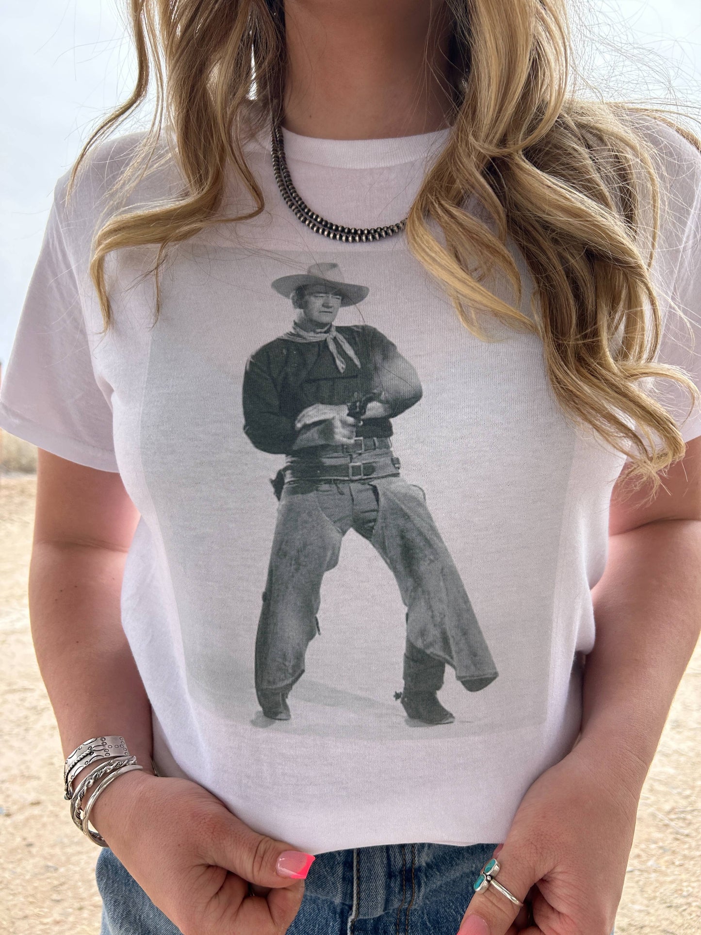 John Wayne tee: Light grey / 2XL