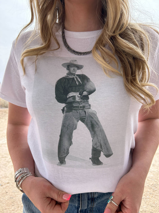 John Wayne tee: Light grey / 2XL