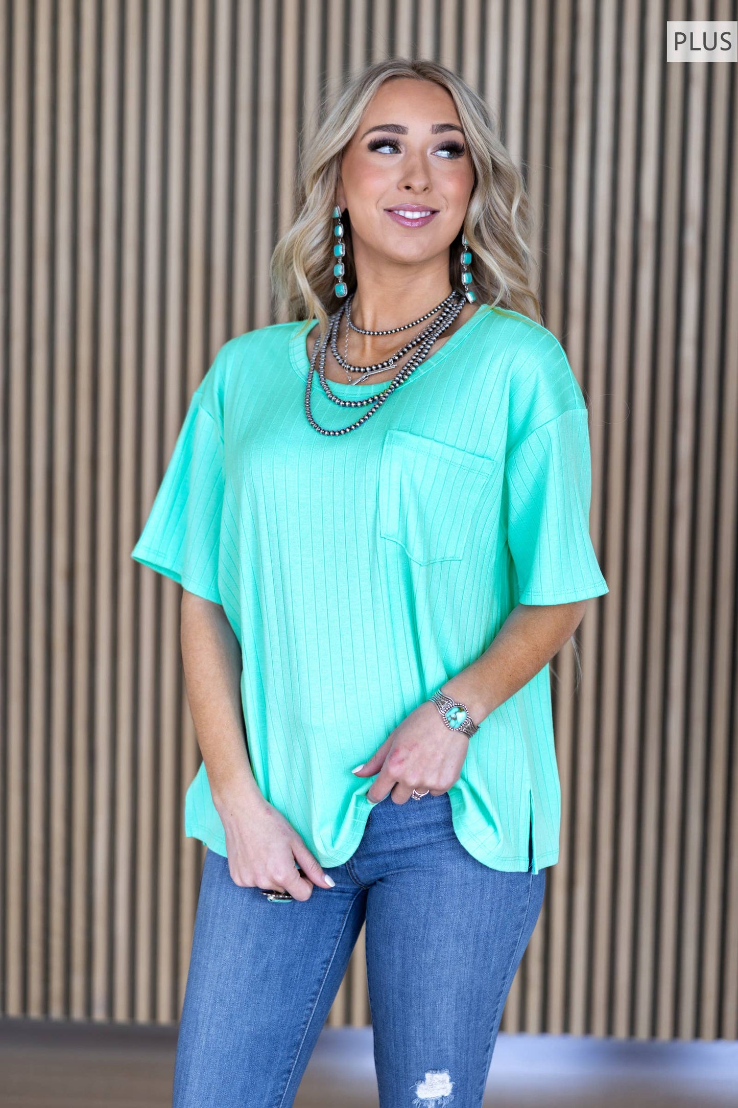 Ribbed Boyfriend Style Oversized Top: RED