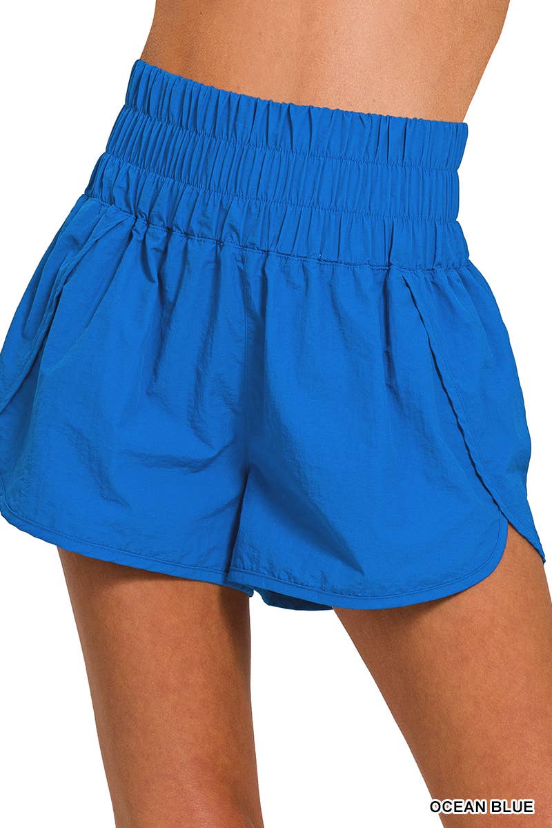 ...SI-24416 Track shorts w/ lining brief & back mesh pocket: EGGPLANT-153132