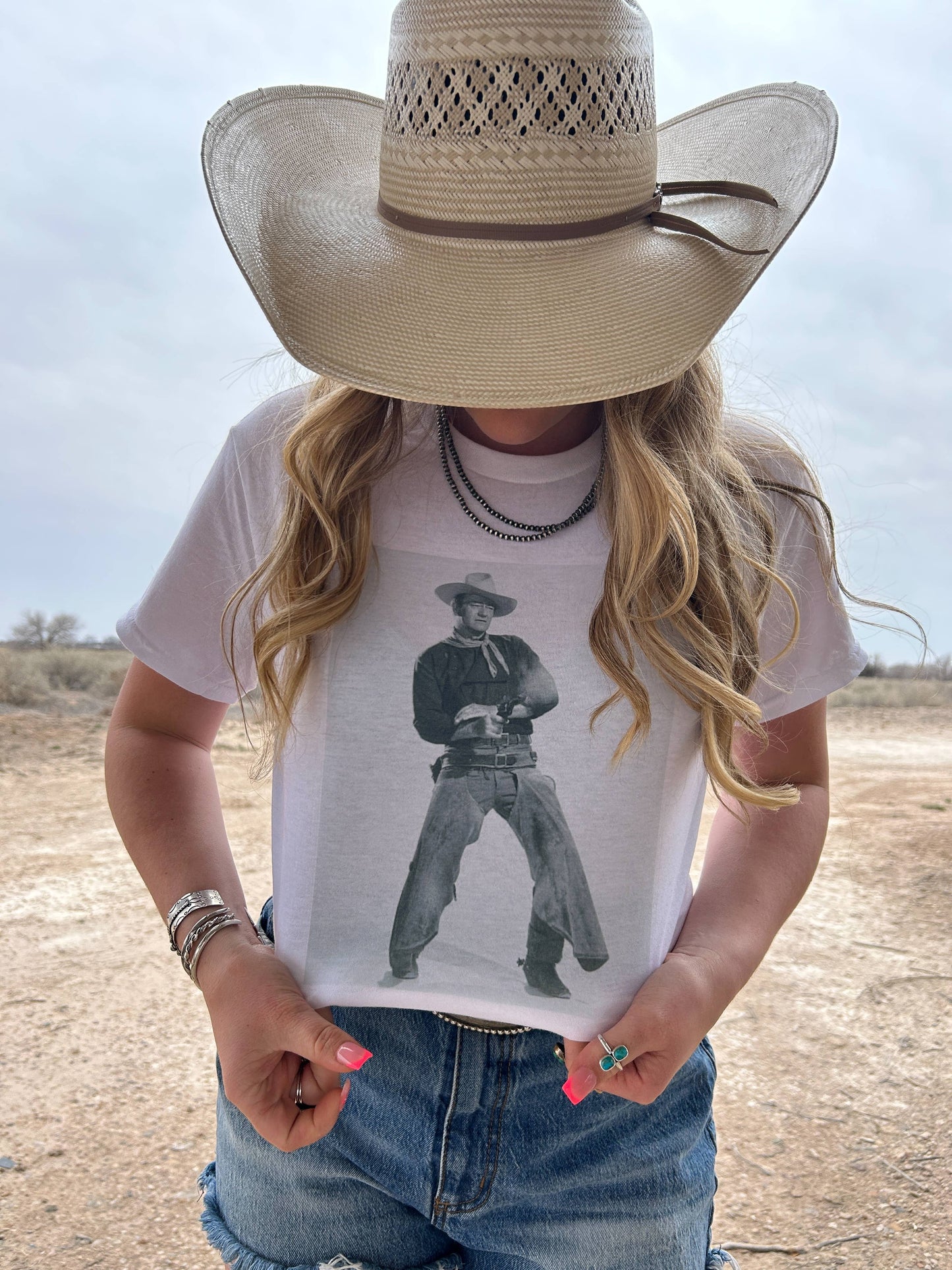 John Wayne tee: Light grey / 2XL