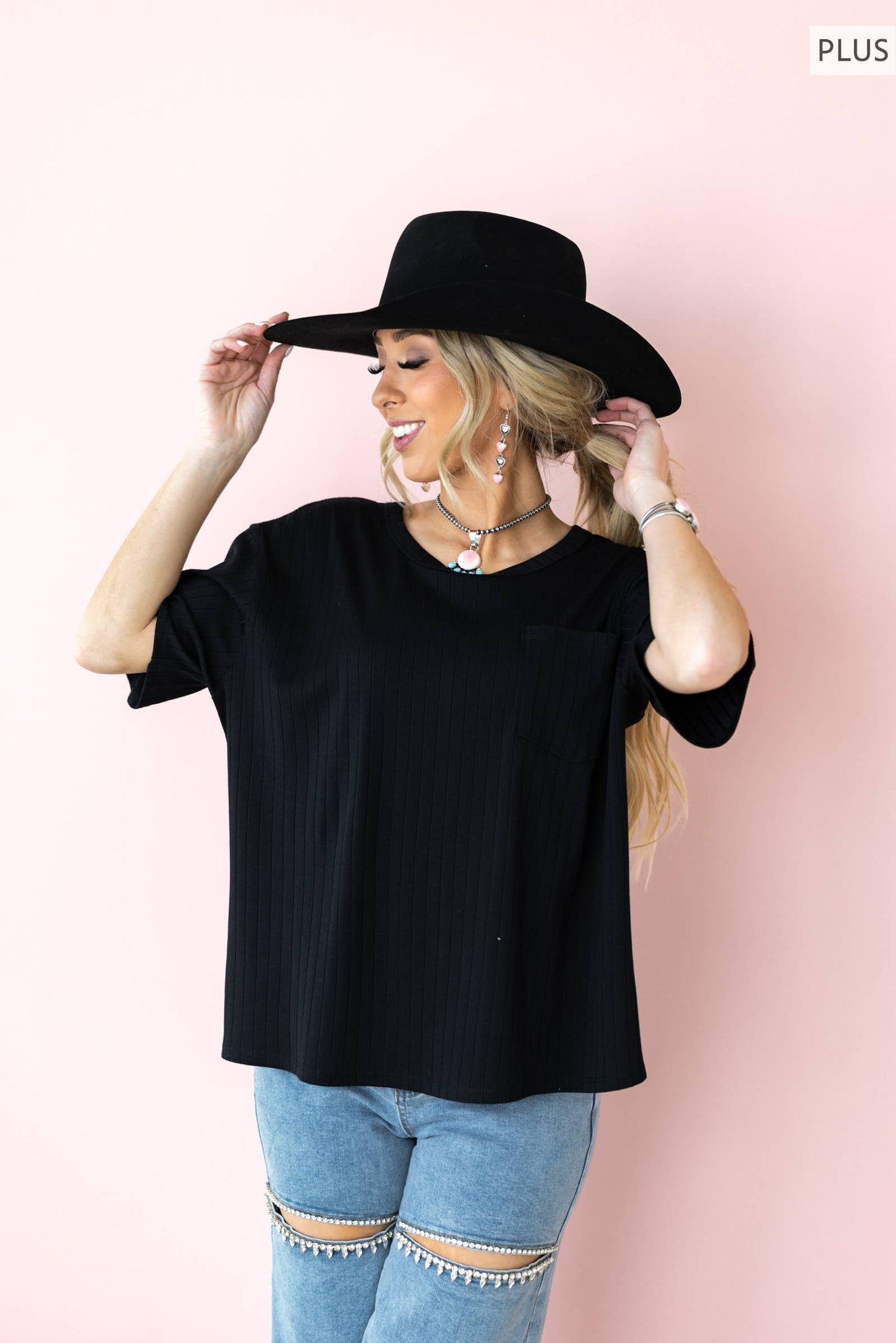 Ribbed Boyfriend Style Oversized Top: RED