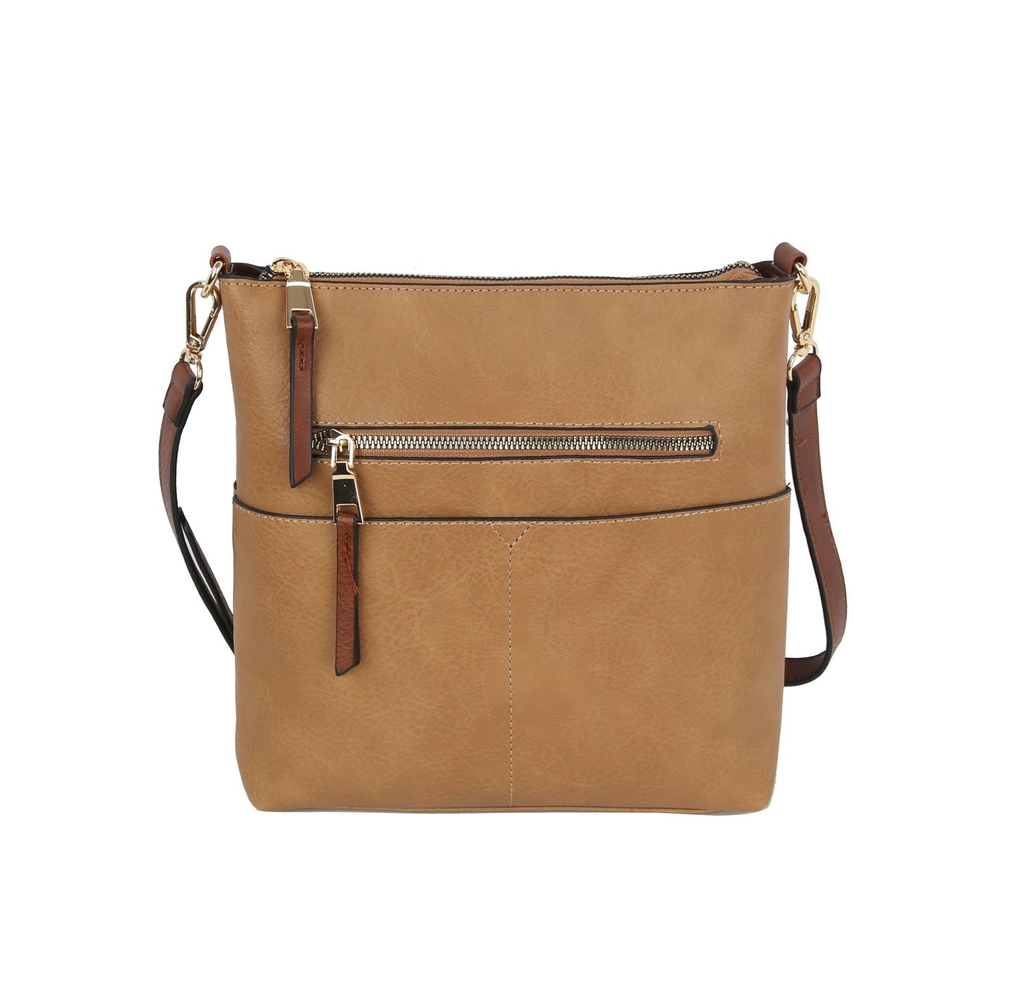 Classic Front Pocket Crossbody Sling: MUSTARD