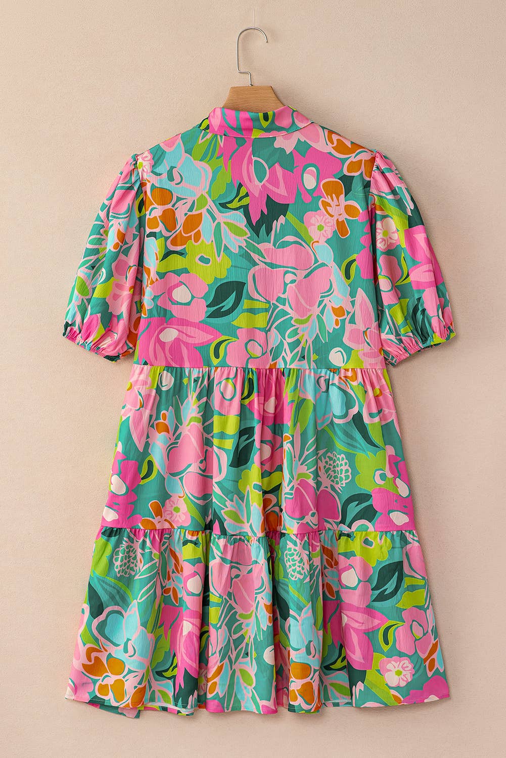 Women Floral Print Collared Loose Babydoll Mini Dress | S-XL: Missy /