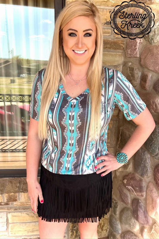 FORT WORTH FRINGE SKIRT BLACK: