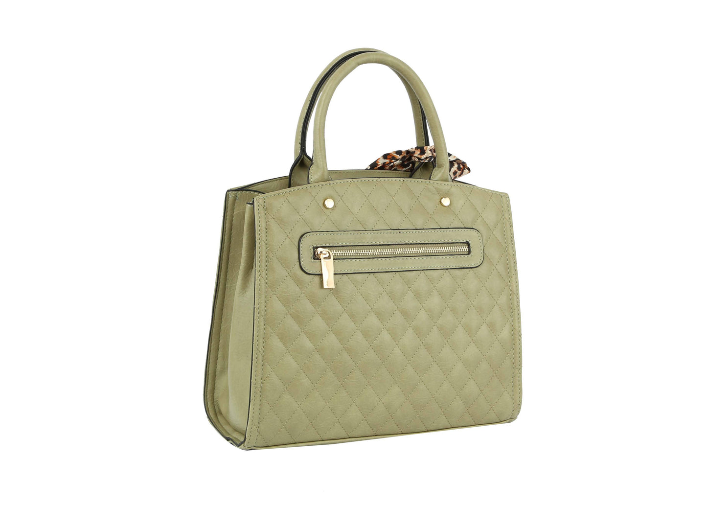 Fashion Double Compartment Quilted Satchel: Purple / ONE SIZE