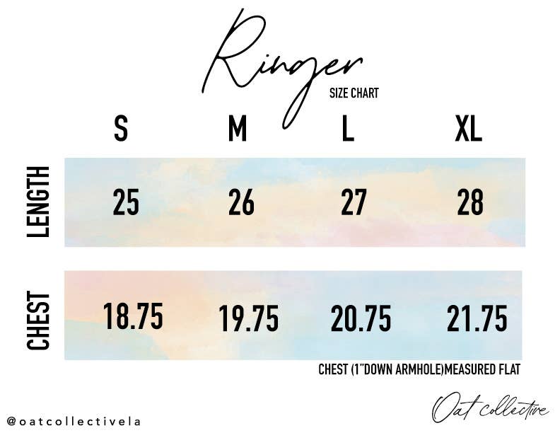 HONEY BUNNY Ringer Graphic Top: NATURAL/BLK