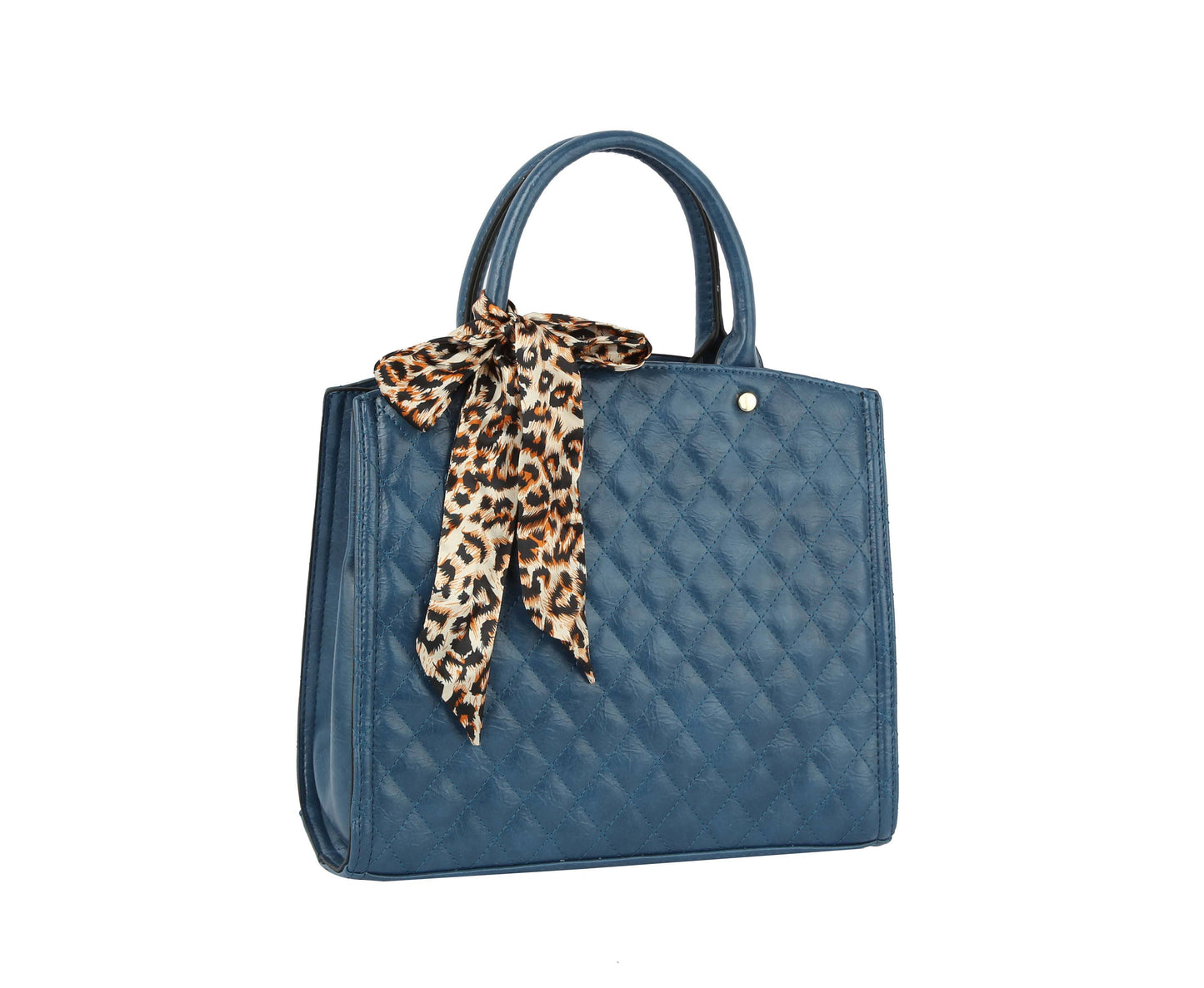 Fashion Double Compartment Quilted Satchel: Purple / ONE SIZE