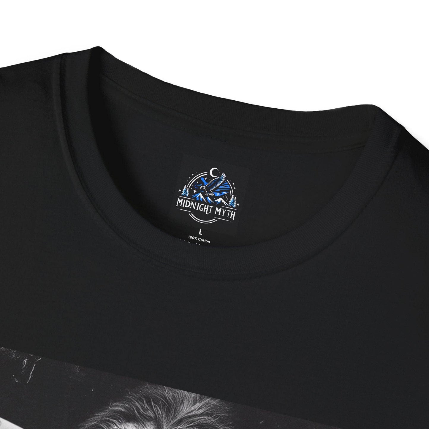 Vintage Selfie Alien Bigfoot Funny Men's Funny Cotton Tee: Black