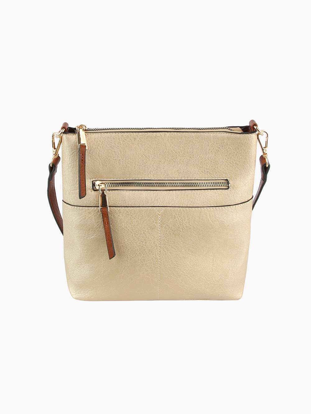 Classic Front Pocket Crossbody Sling: MUSTARD