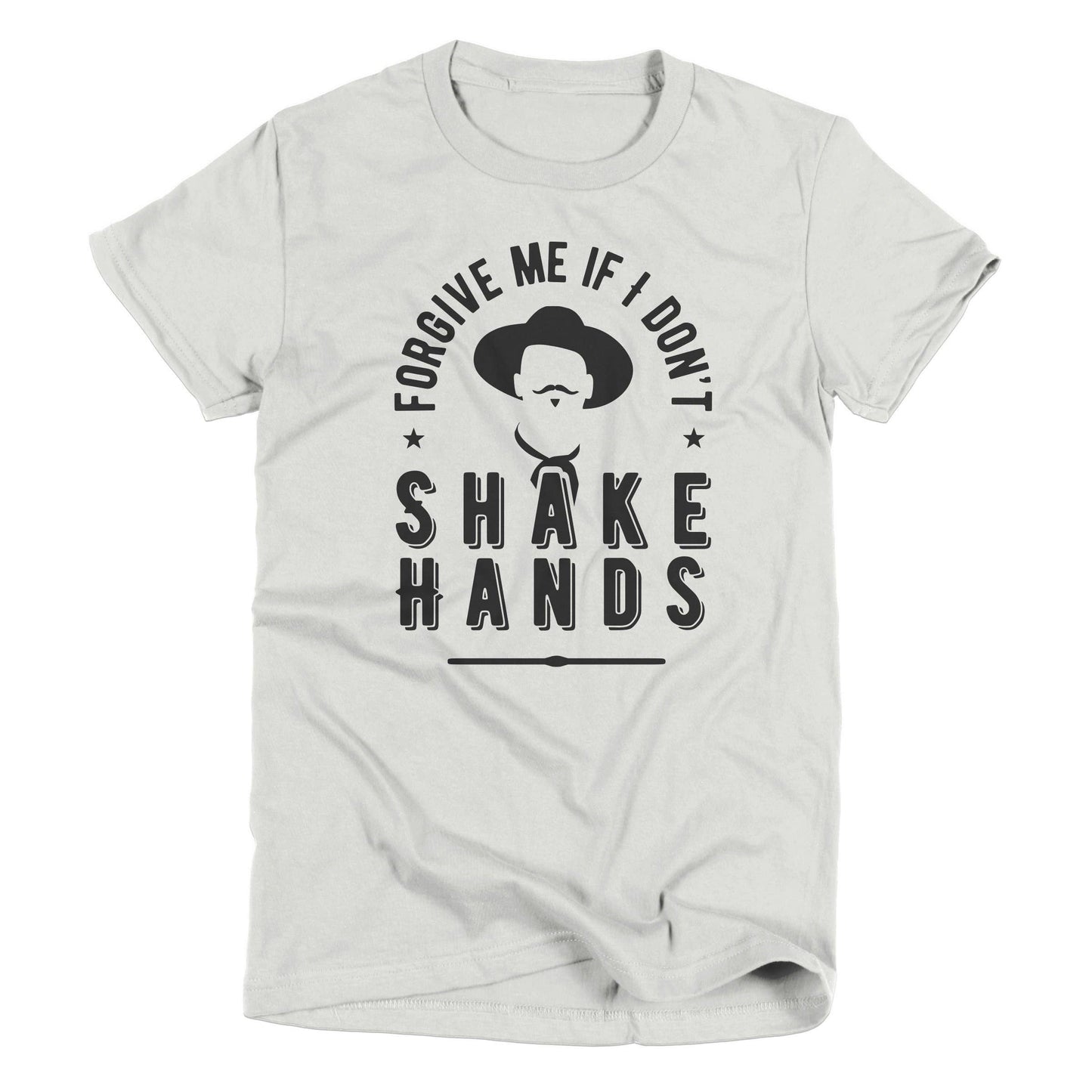 Forgive Me If I Don't Shake Hands | Men's T-Shirt | Ruby’s Rubbish®: / Heather Storm / Crew