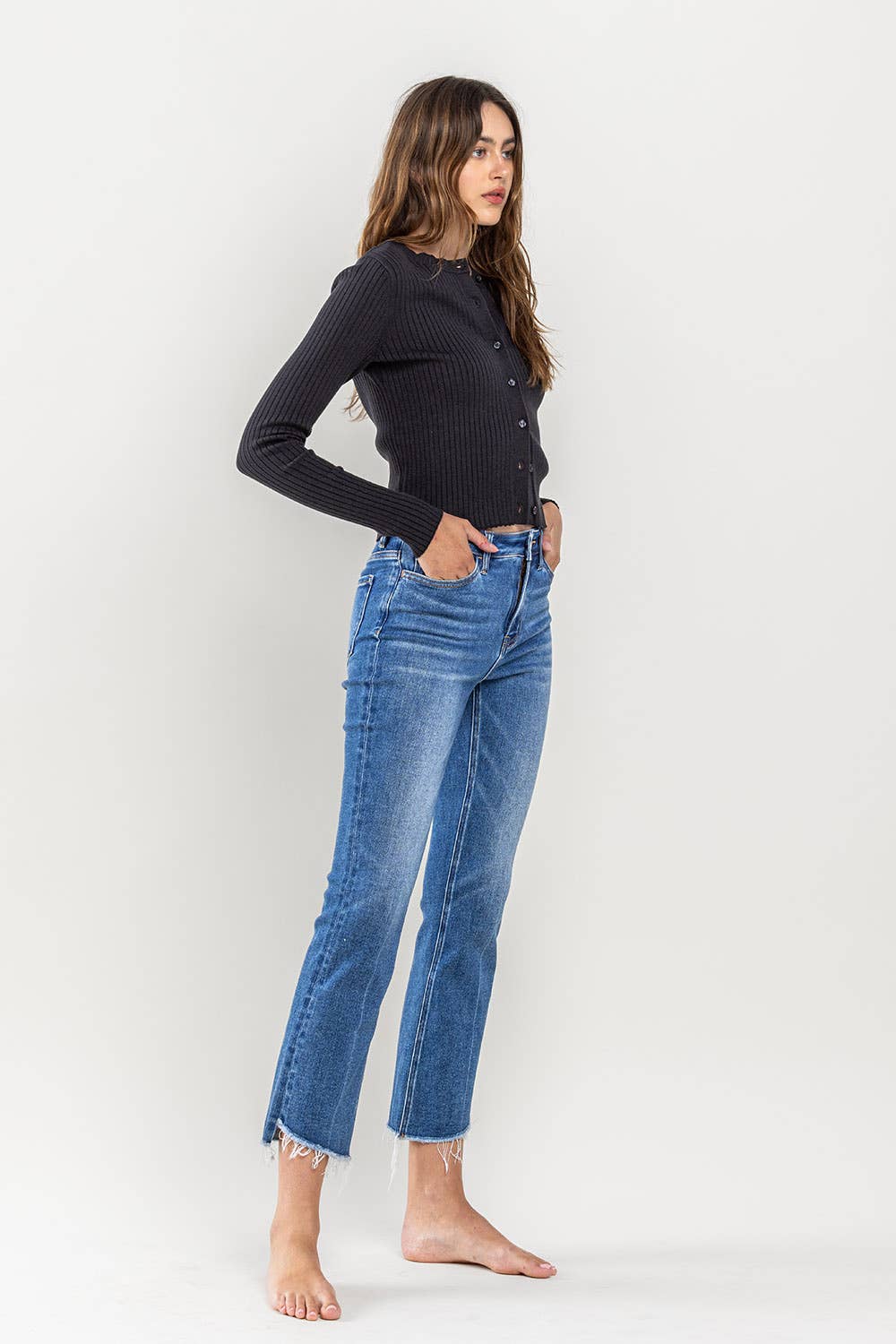 HIGH RISE KICK FLARE  JEANST5910: ENCOURAGINGLY / 28