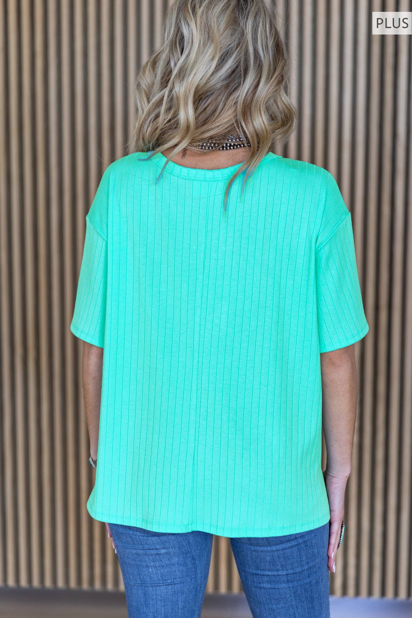 Ribbed Boyfriend Style Oversized Top: RED