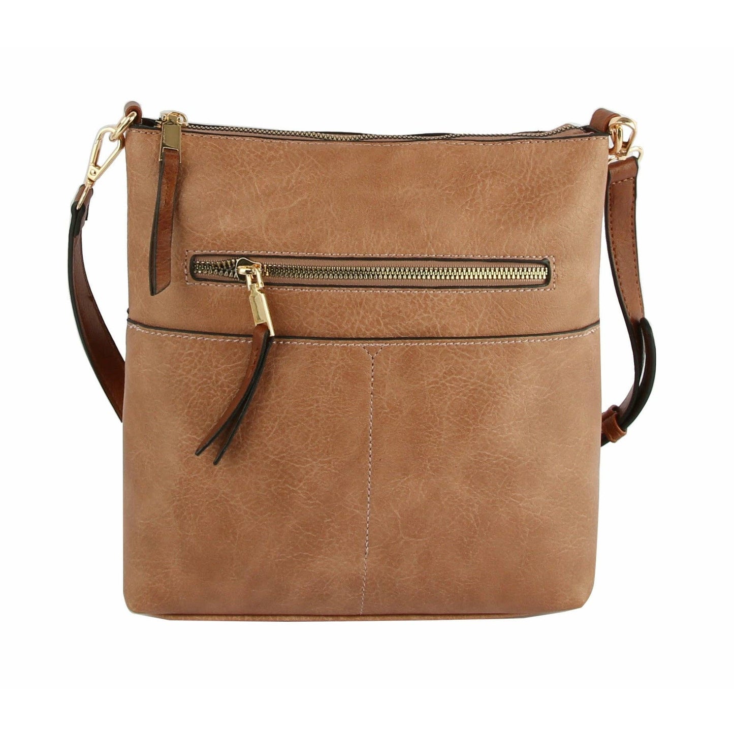 Classic Front Pocket Crossbody Sling: Red