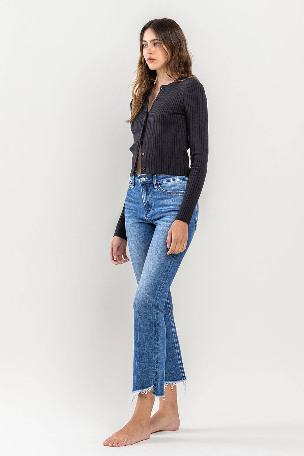 HIGH RISE KICK FLARE  JEANST5910: ENCOURAGINGLY / 28