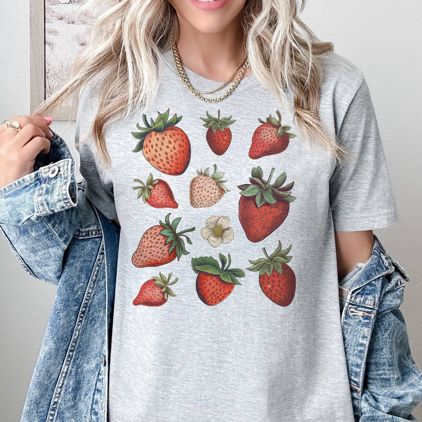 Spring Strawberry Soft Tees: Unisex / peach