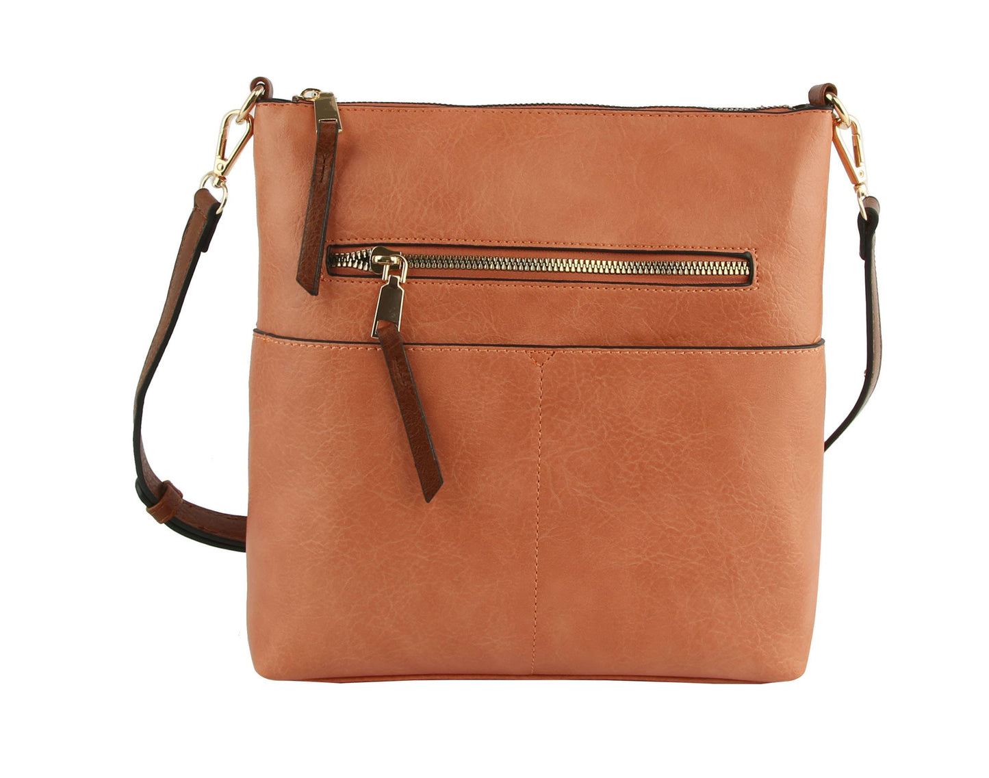 Classic Front Pocket Crossbody Sling: Red