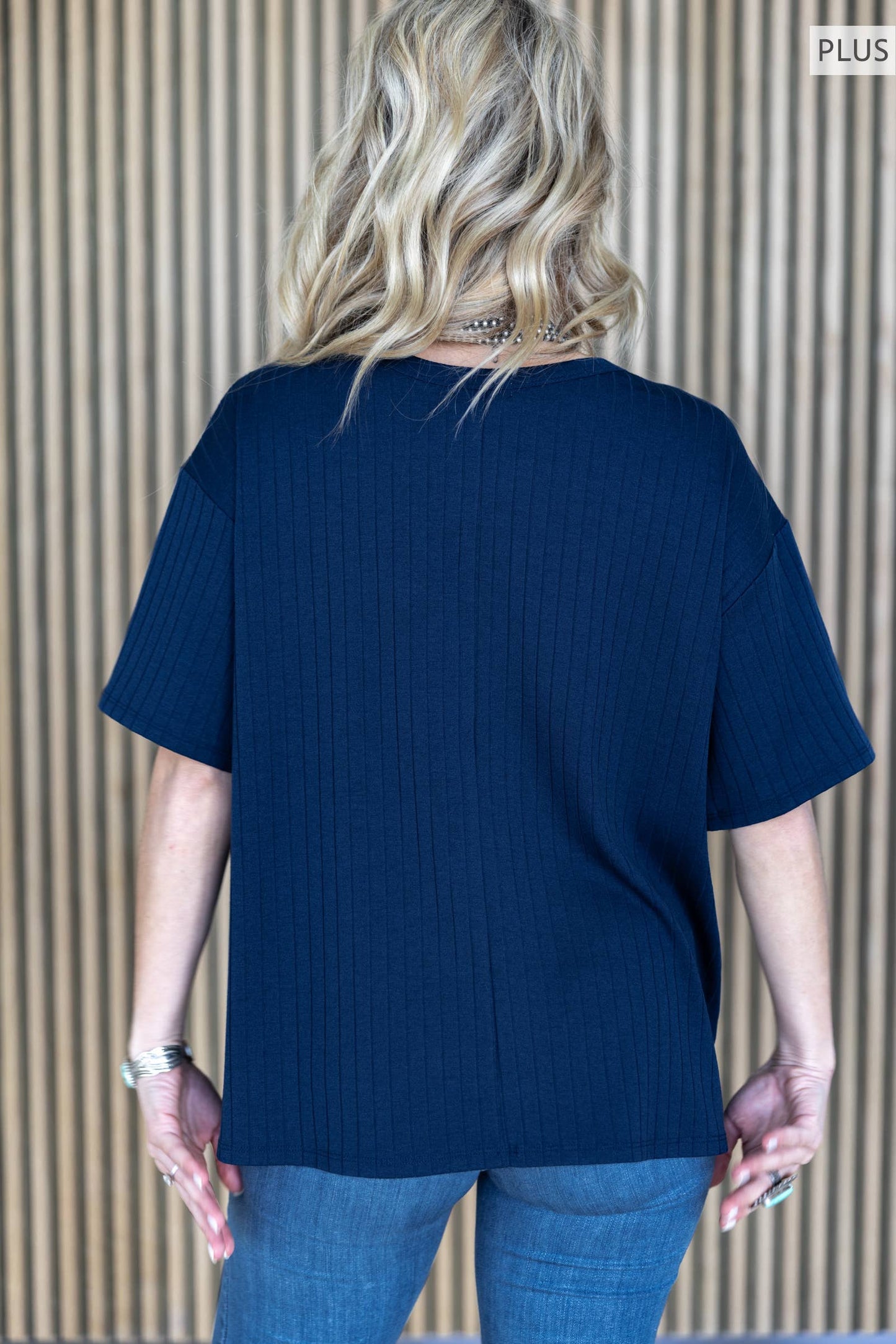 Ribbed Boyfriend Style Oversized Top: RED