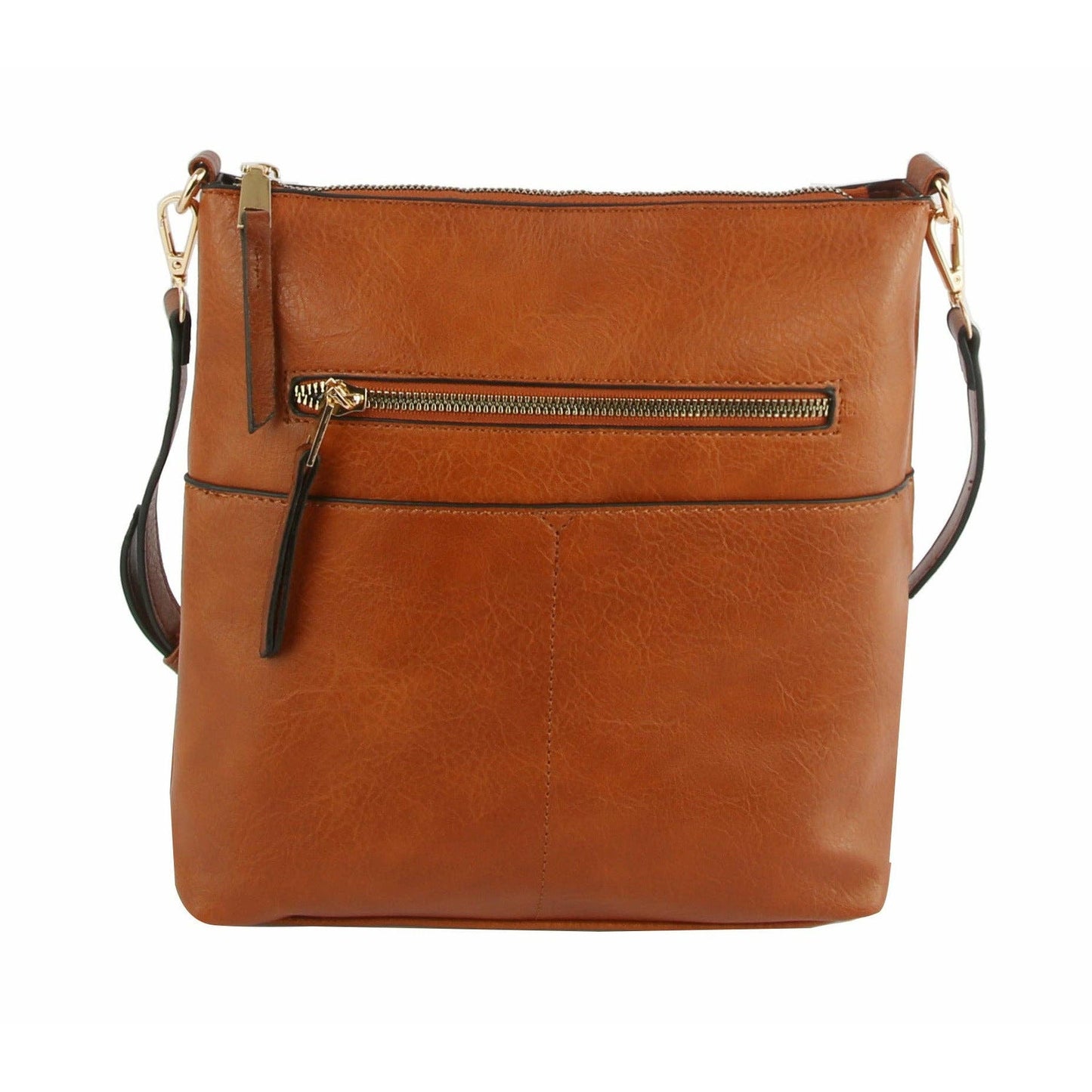 Classic Front Pocket Crossbody Sling: MUSTARD