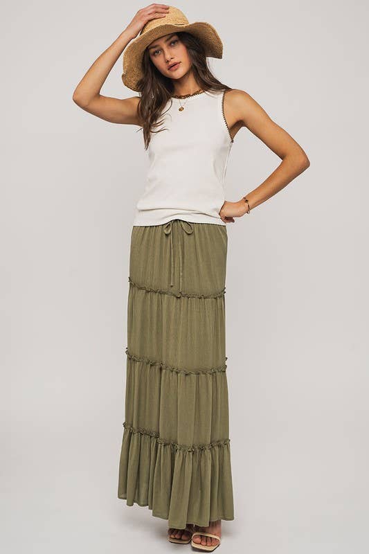 Structure Knit Casual Tank Top: Brown / S-2/M-2/L-2