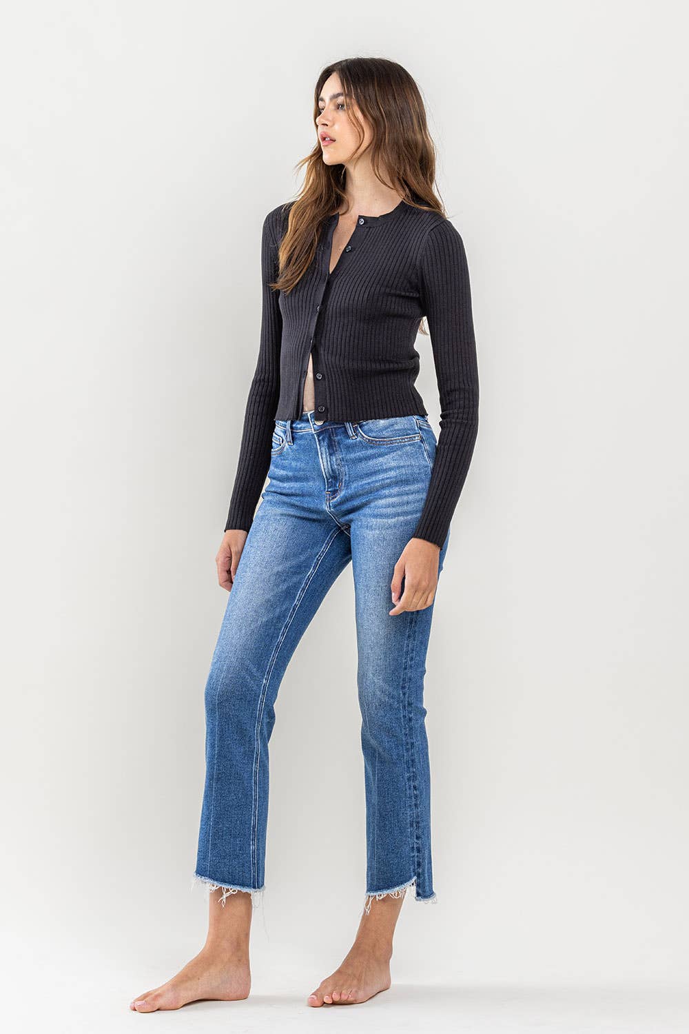 HIGH RISE KICK FLARE  JEANST5910: ENCOURAGINGLY / 28