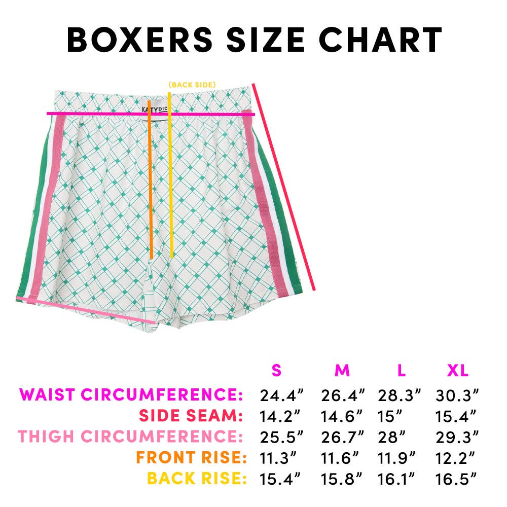 Hot Pink Checkered Boxer Shorts Women: Multicolored Checker / XL