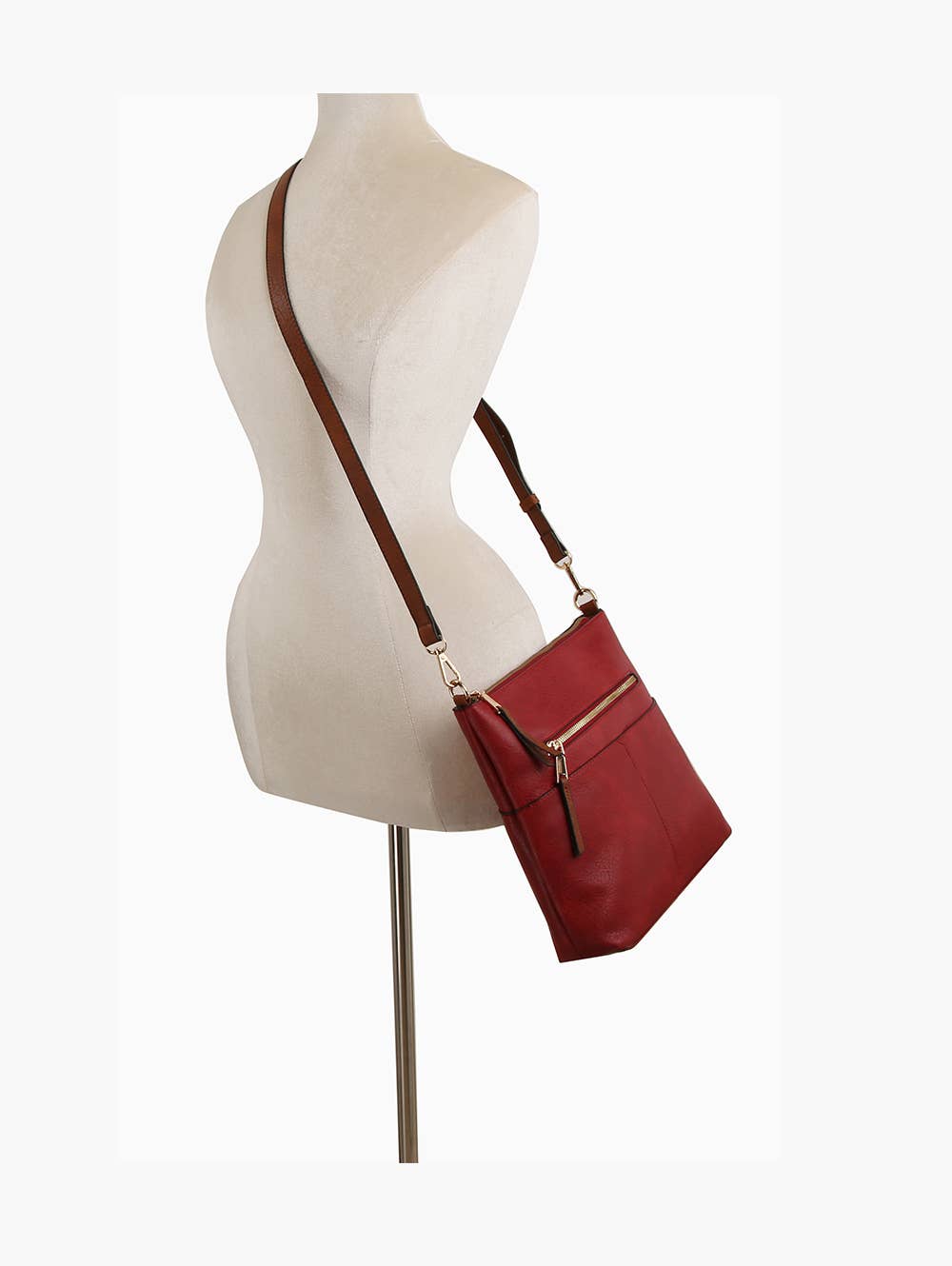 Classic Front Pocket Crossbody Sling: MUSTARD