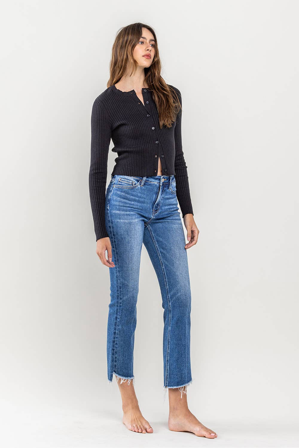 HIGH RISE KICK FLARE  JEANST5910: ENCOURAGINGLY / 28