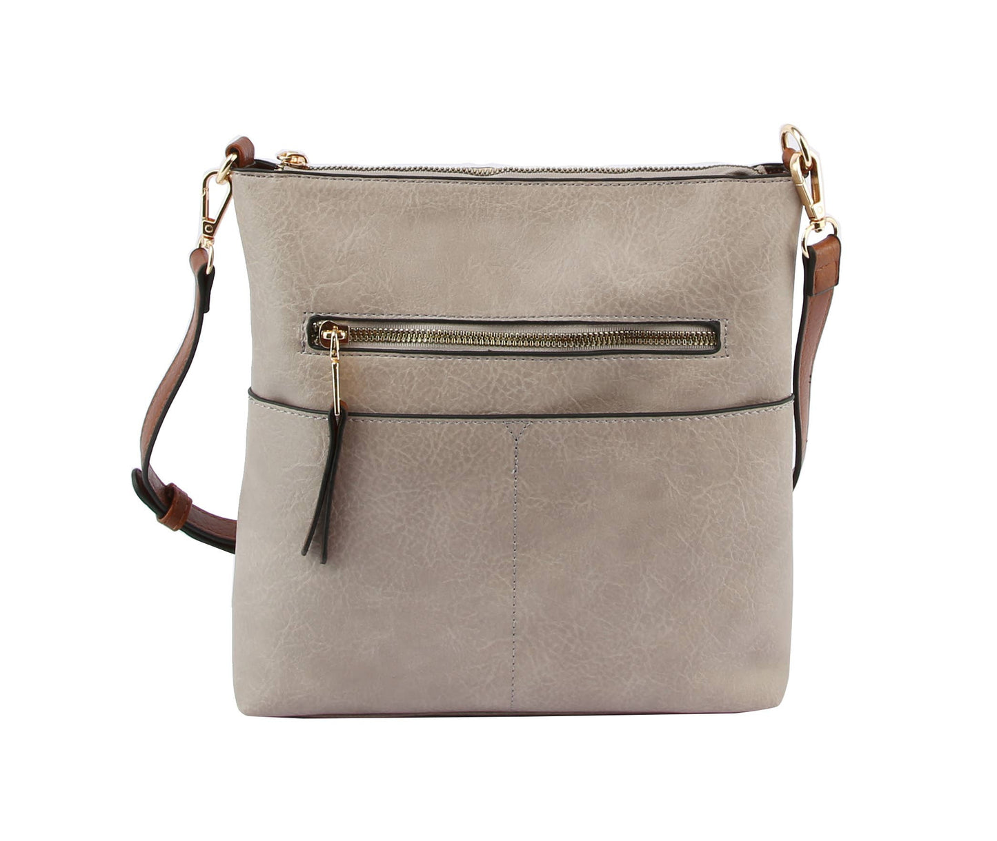 Classic Front Pocket Crossbody Sling: Red