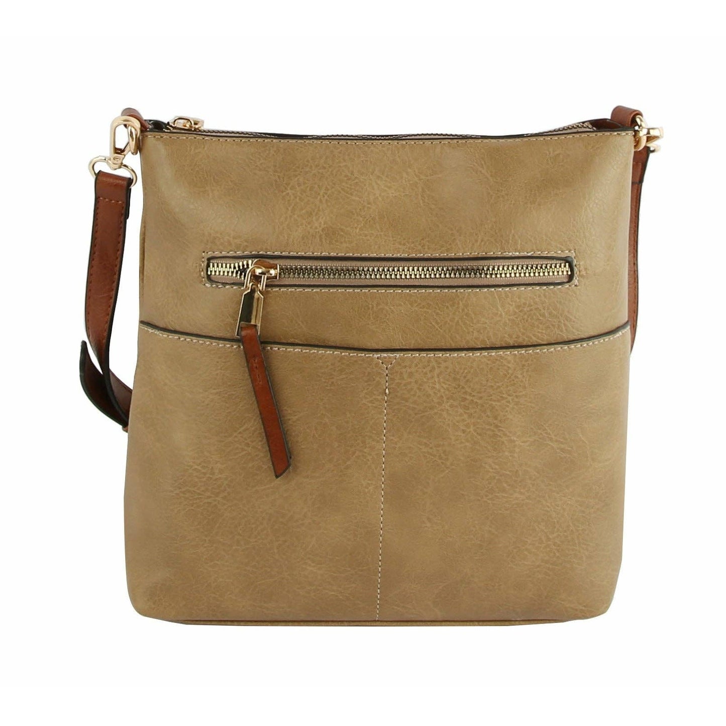 Classic Front Pocket Crossbody Sling: Red