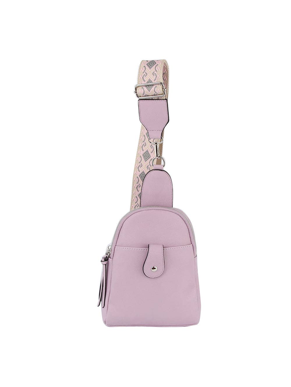 Guitar Strap Sling Crossbody Backpack: Red