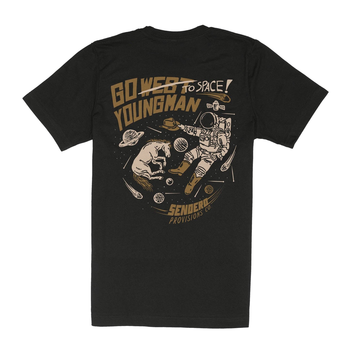 To Space T-Shirt: Black / Large