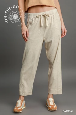 Umgee Black Linen Pants