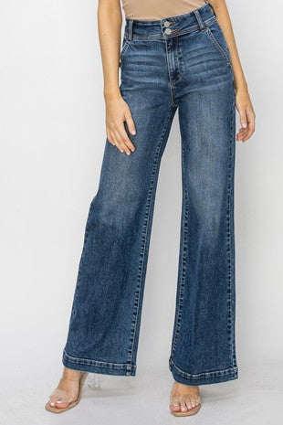 Risen double button wide leg