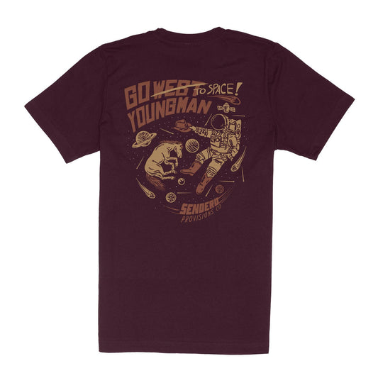 To Space T-Shirt: Burgundy / Large