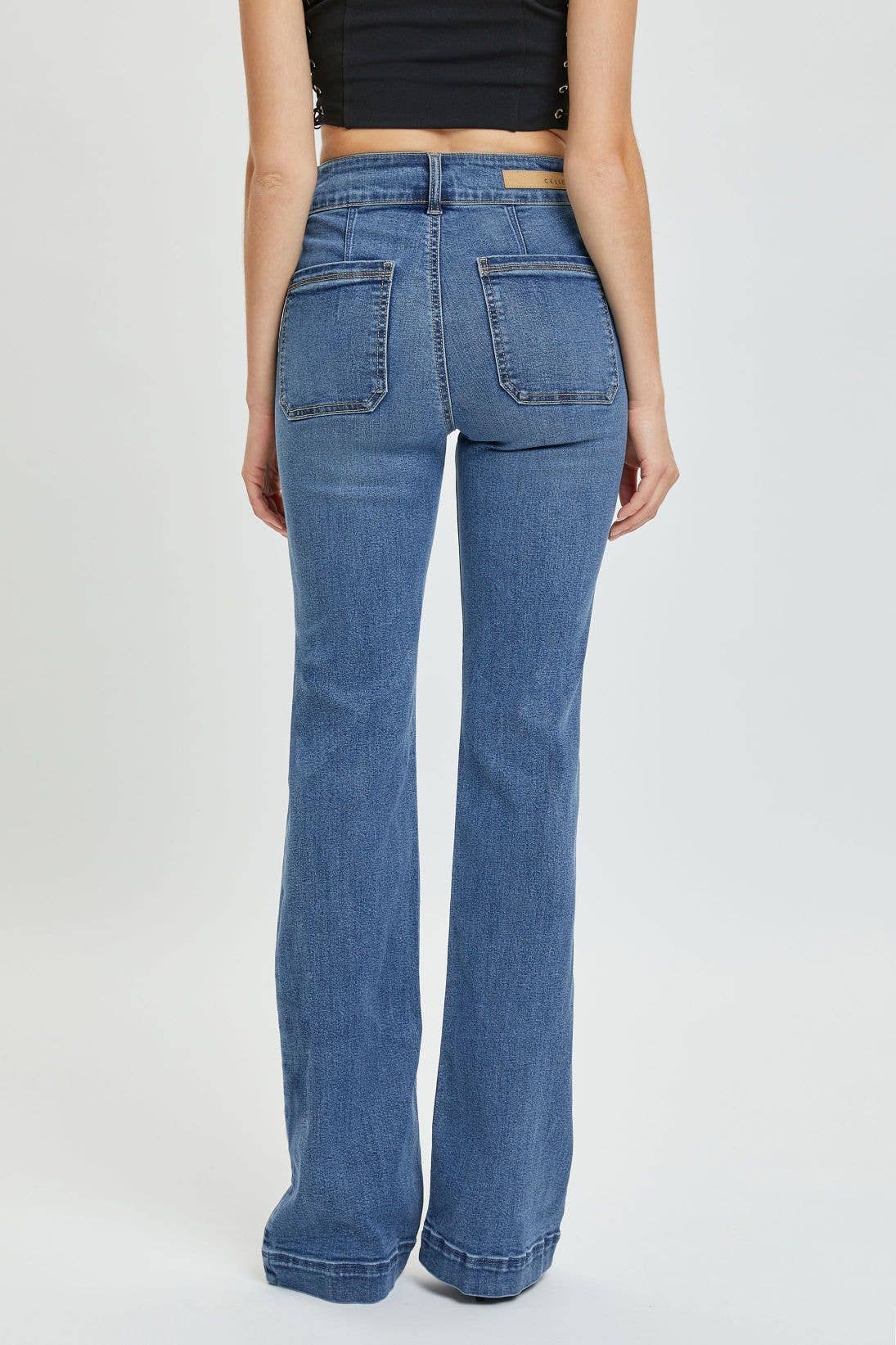 High Rise Denim 2 Button Trouser WV38976M : 1