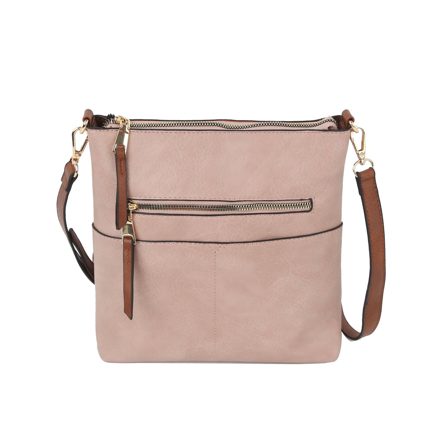 Classic Front Pocket Crossbody Sling: Red
