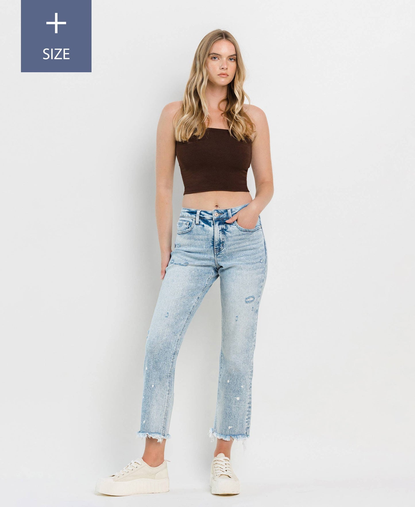 TUMMY CONTROL HIGH RISE STRAIGHT JEANS LV1295-P: DISCOVER ME