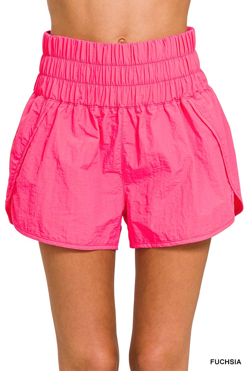 ...SI-24416 Track shorts w/ lining brief & back mesh pocket: EGGPLANT-153132