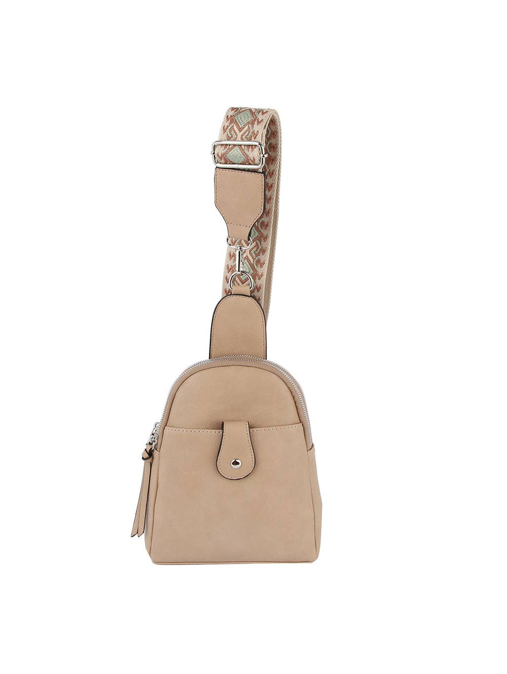 Guitar Strap Sling Crossbody Backpack: Red
