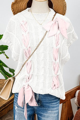 Black ribbon sweater
