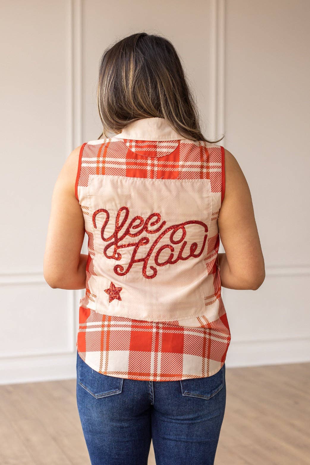 Can I Get A YeeHaw Button Up: Red / 2X-Large