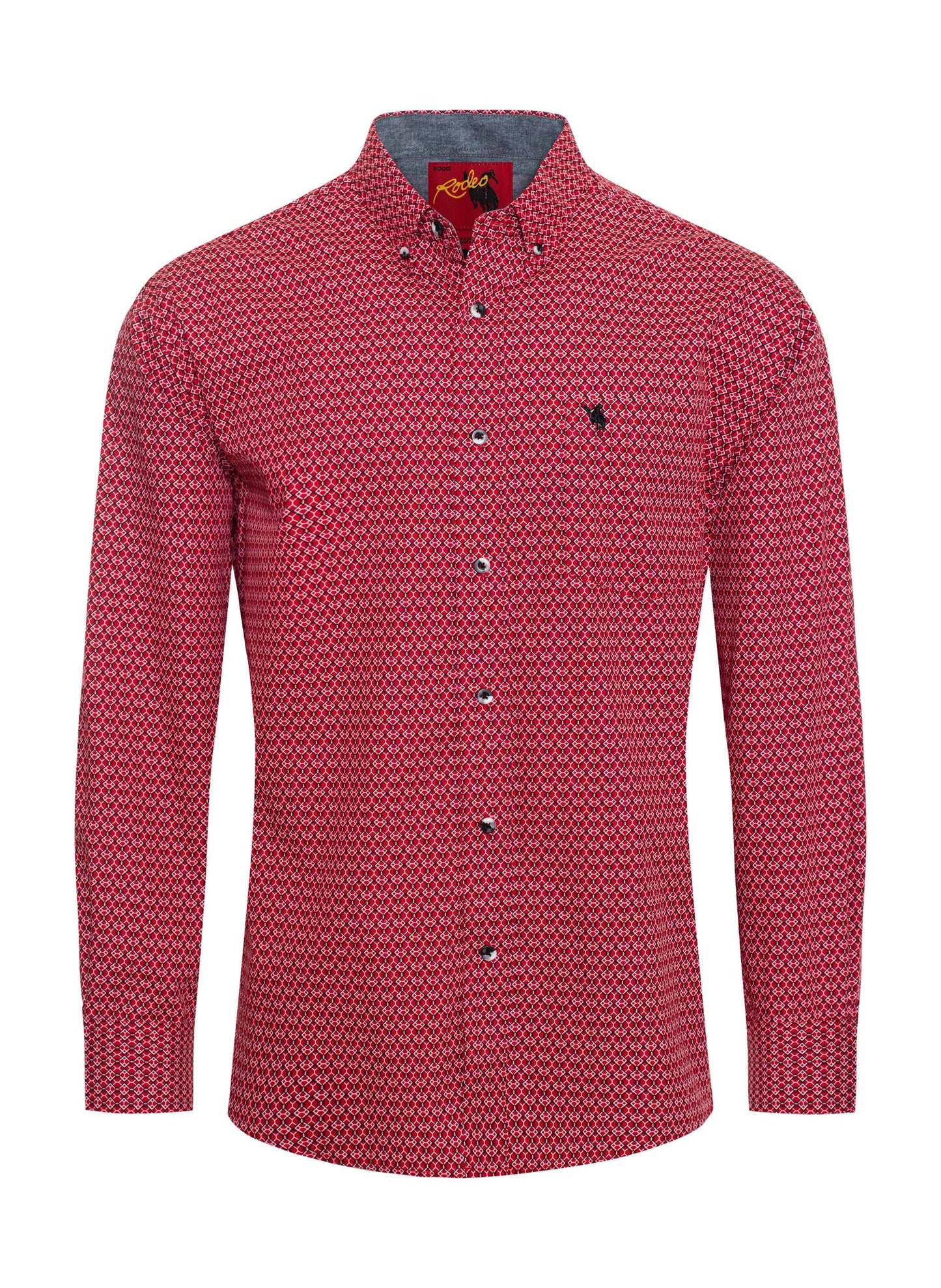 MEN'S 100% COTTON POPLIN PRINT SHIRTS-PS300L-3004: 3004