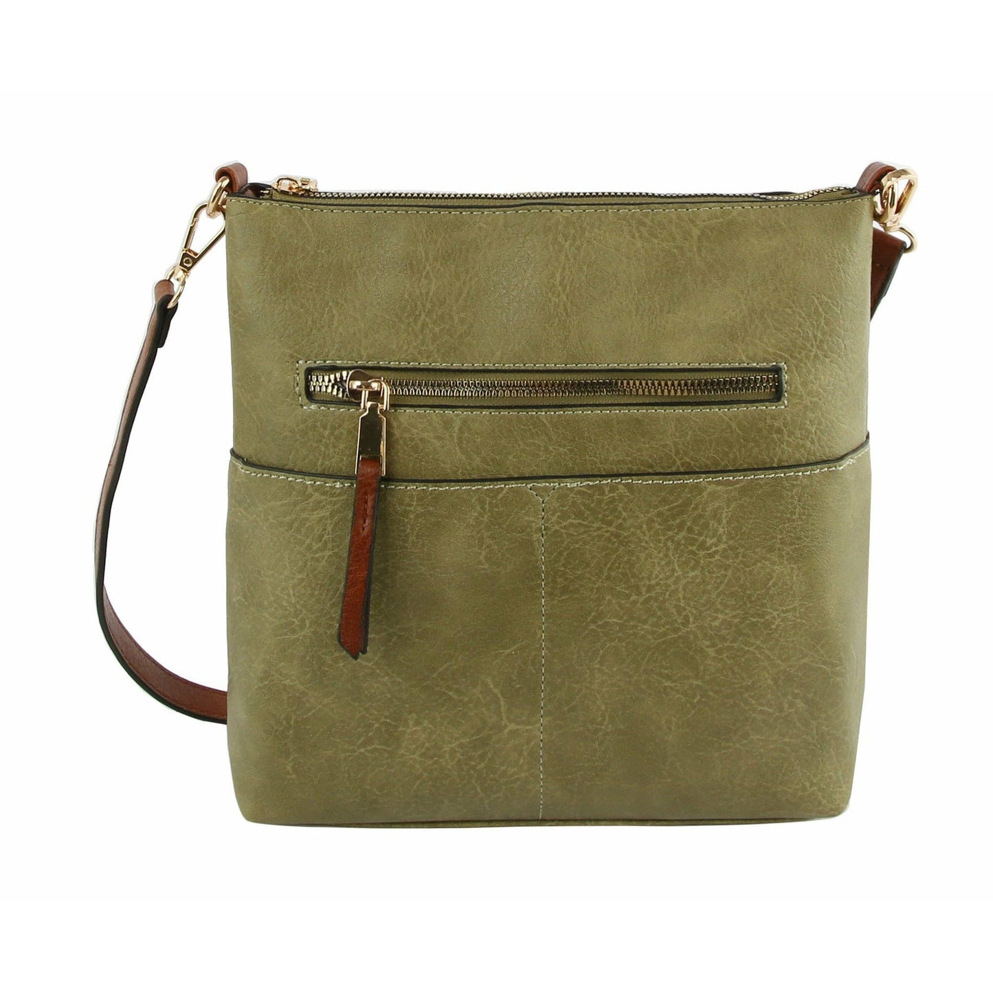 Classic Front Pocket Crossbody Sling: Red
