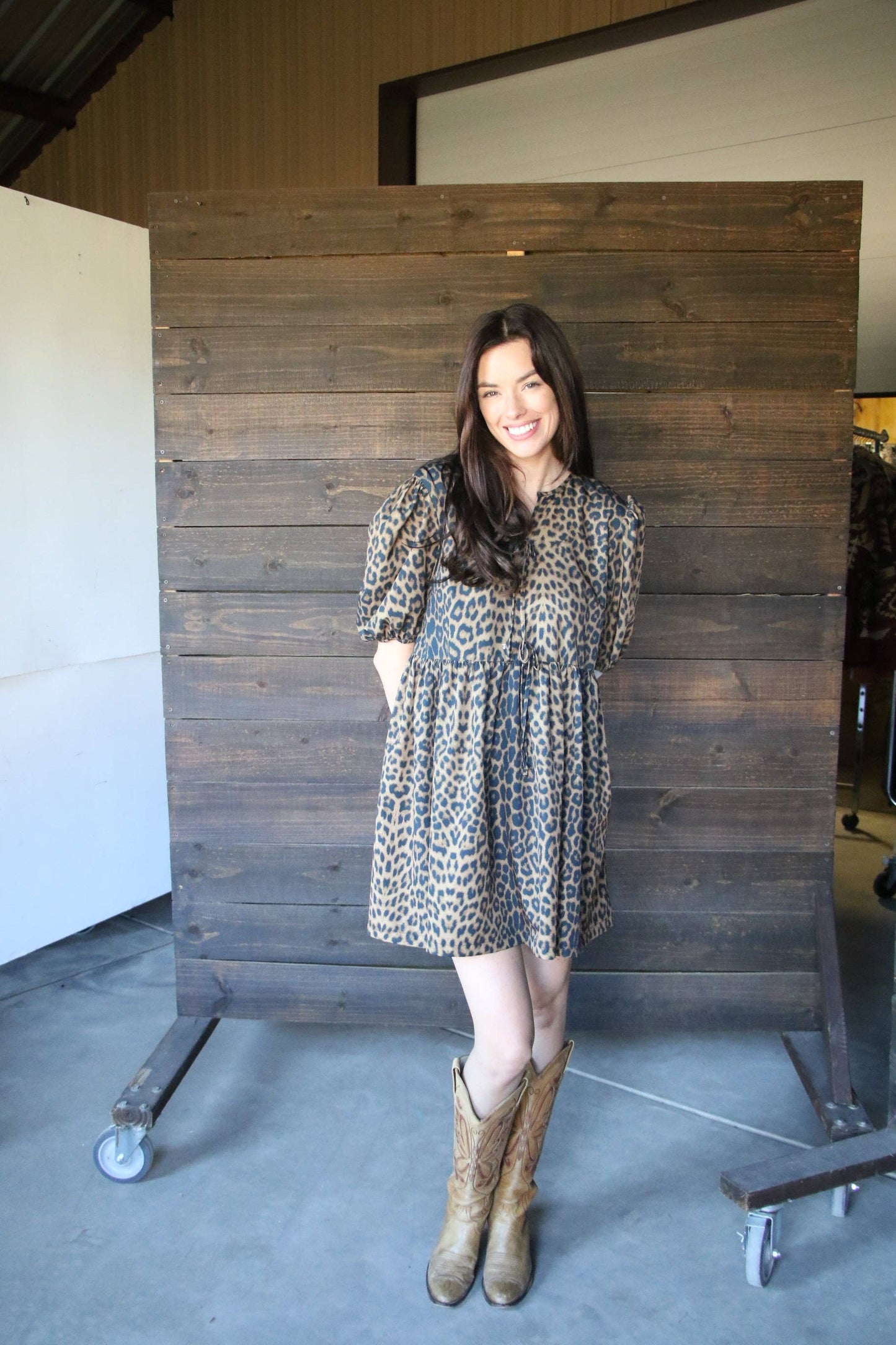 TH75 CHEETAH FRONT TIE DRESS(6)